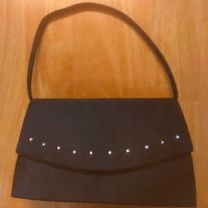 Cute Little Evening Bag,. Black Satin